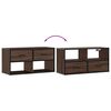 vidaXL TV Cabinet Brown Oak 80x31x39.5 cm Engineered Wood and Metal