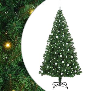 vidaXL Artificial Christmas Tree with 300 LEDs with Stand Green 240 cm
