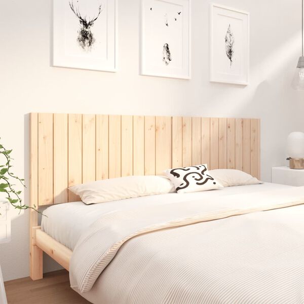 vidaXL Bed Headboard 205.5x4x100 cm Solid Wood Pine