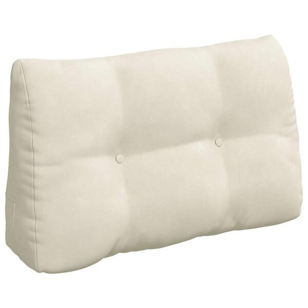 vidaXL Back Pillow Cream 80 x 24 x 50 cm Velvet