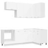 vidaXL Kitchen Unit LYON 8 pcs White Engineered Wood