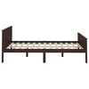 vidaXL Bed Frame without Mattress Dark Brown Solid Wood Pine 140x200 cm