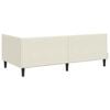 vidaXL Corner Bed Frame with Headboard Cream 90 cm x 200 cm Velvet