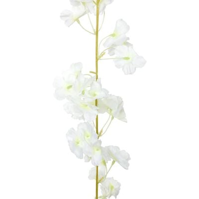 vidaXL Artificial Flower Garlands 6 pcs White 180 cm
