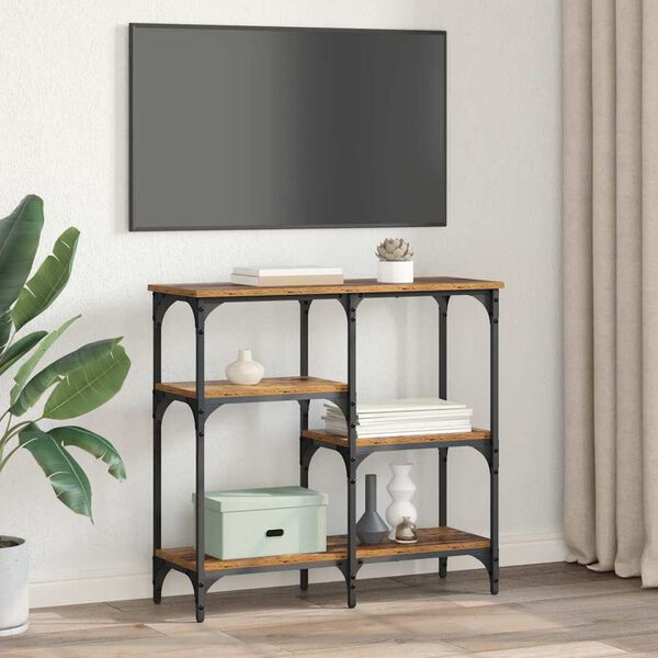 vidaXL Console Table Old Wood 80 x 29 x 75 cm Engineered Wood