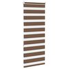 vidaXL Zebra Blind Brown 55x150 cm Fabric Width 50.9 cm Polyester