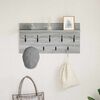 vidaXL Wall-Mounted Coat Rack with Shelf Grey Sonoma 80 x 40 x 12 cm