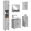 vidaXL Bathroom Furniture Set with Drawer with Door 5 pcs Grey Sonoma