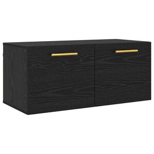 vidaXL Wall Cabinet Black oak 80 x 36.5 x 35 cm Engineered wood