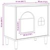 vidaXL Cat House Smoked Oak 51 x 30 x 52 cm Engineered Wood