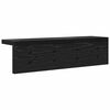 vidaXL Wall-Mounted Coat Rack Black Oak 40 x 10.5 x 10.5 cm