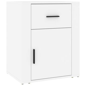 vidaXL Bedside Cabinet White 50x36x60 cm Engineered Wood