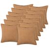 vidaXL Cushion Cover 12 pcs HOUTEN Beige 45 x 45 cm Boucl&eacute;