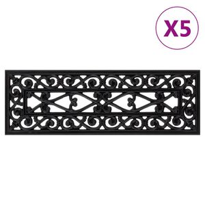 vidaXL Stair Treads 5 pcs 25x75 cm Rubber