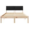 vidaXL Bed frame Brown and black 120 x 190 cm Solid pine wood