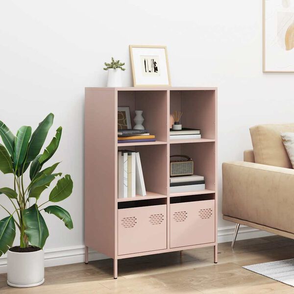 vidaXL Highboard&nbsp;Pink 68x39x103.5 cm Steel