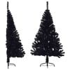vidaXL Christmas Tree | Black | PVC, steel | Medium | Decorative Inlays