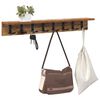 vidaXL Wall-Mounted Coat Rack with Shelf Old wood 80 x 10.5 x 10.5 cm