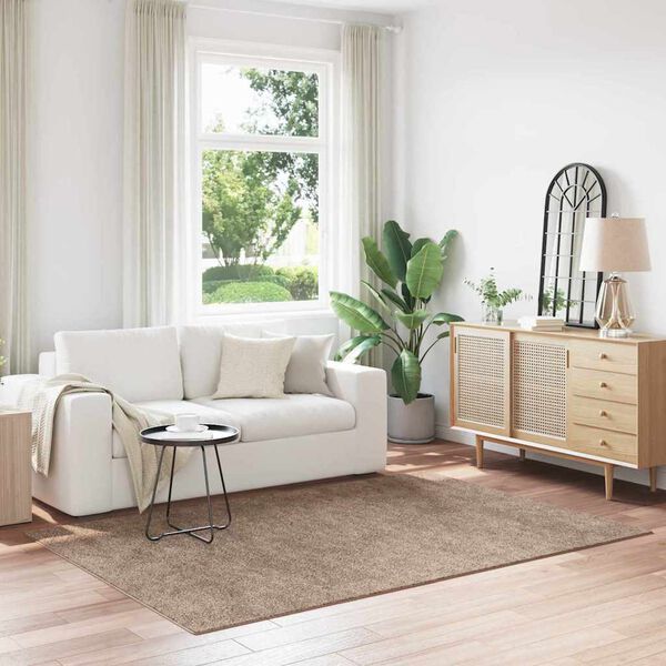 vidaXL Anti-slip Shaggy Rug Brown 160 x 230 cm PP