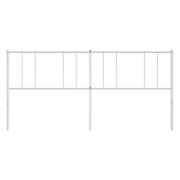vidaXL Metal Replace Headboard White 200 cm