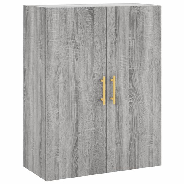 vidaXL Wall Mounted Cabinet Grey Sonoma 69.5x34x90 cm