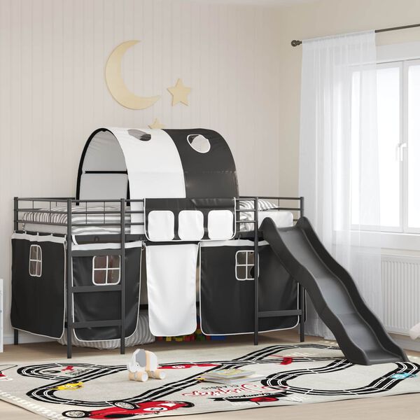 vidaXL Kids'Loft Bed Frame Black 99.5 x 200 cm Metal
