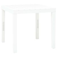 vidaXL Garden Table White 78x78x72 cm Plastic