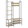 vidaXL Coat Stand with Shoes Bench Sonoma Oak 120.5 x 34 x 190 cm