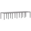 vidaXL Garden Table Light Grey 350 x 100 x 74 cm Poly Rattan