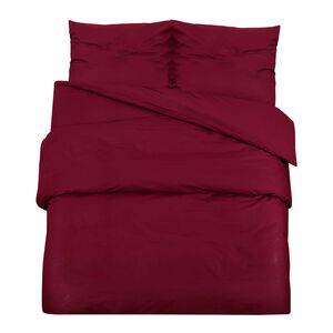 vidaXL Duvet Cover Set Bordeaux 225x220 cm Light-weight Microfiber