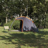 vidaXL Tent Cabin with Roof Grey and Orange 370 x 230 x 185 cm