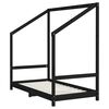 vidaXL Kids Bed Frame Black 80x160 cm Solid Wood Pine