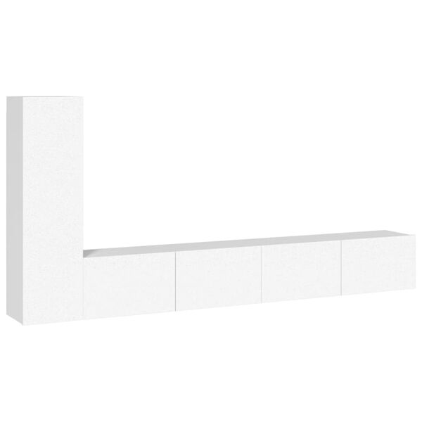 vidaXL 3 Piece TV Cabinet Set White Engineered Wood