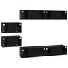 vidaXL TV Cabinet Set Wall-mounted 6 pcs Black Oak Engineered Wood