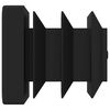 vidaXL End Caps 2 pcs Black 15 x 15 x 15 mm PP