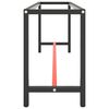 vidaXL Work Bench Frame Matte Black and Matte Red 210x50x79 cm Metal