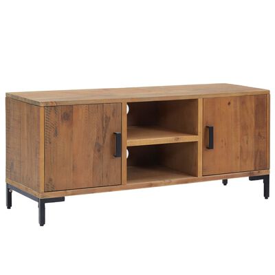 vidaXL TV Cabinet Brown 110x35x48 cm Solid Pinewood