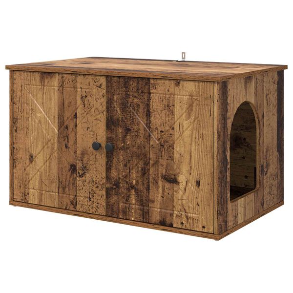 vidaXL Cat House Old Wood 85 x 55 x 50 cm Engineered Wood