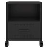 vidaXL Bedside Cabinets 2 pcs Black 36x39x43.5 cm Steel