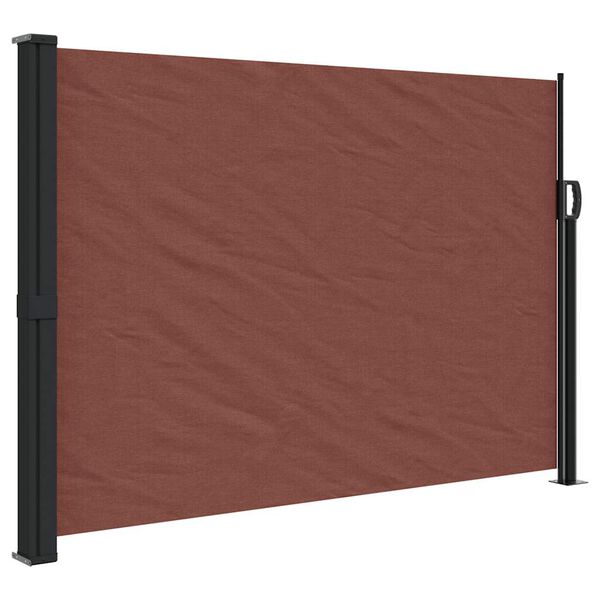 vidaXL Retractable Side Awning Brown 140x300 cm