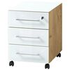 Germania Rolling Filing Cabinet GW-Monteria Navarra-oak Repro White