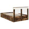 vidaXL Bed Frame Smoked Oak 120 x 200 cm Engineered Wood