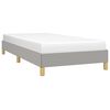 vidaXL Bed Frame without Mattress Light Grey 90x190 cm Single Single Fabric