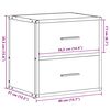 vidaXL Wall-mounted Bedside Cabinets 2 pcs Smoked Oak 40x31x39.5 cm