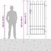 vidaXL Fence Gate Grey 100 x 200 cm Powder coated steel