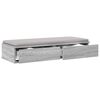 vidaXL Bed Drawers Grey Sonoma 75 x 36.5 x 16.5 cm Engineered Wood