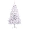 vidaXL Artificial Hinged Christmas Tree White 180 cm PVC and Steel