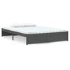vidaXL Bed Frame without Mattress Grey Solid Wood 140x200 cm