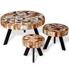 vidaXL Three Piece Coffee Table Set Solid Reclaimed Wood