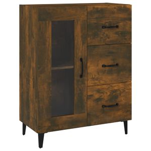 vidaXL Sideboard Smoked Oak 69.5x34x90 cm Engineered Wood